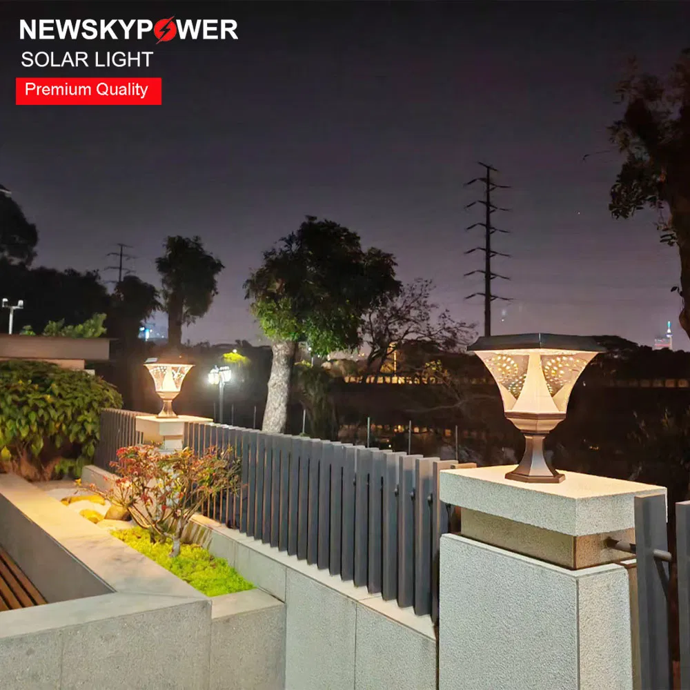 New Upgrade Decoration Post Lights Garden Landscape Lamp Outdoor Solar Pillar Light