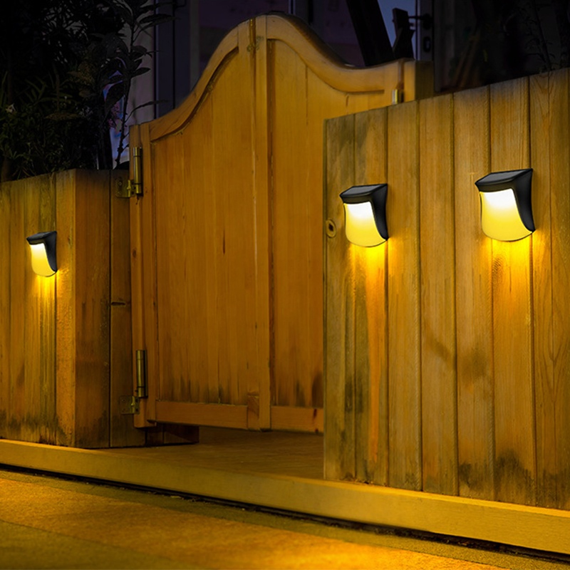 LED Solar Light Outdoor Garden Square Wall Lamp Light Sensor IP65 Waterproof Courtyard Balcony Fence Post Decoration Lamp