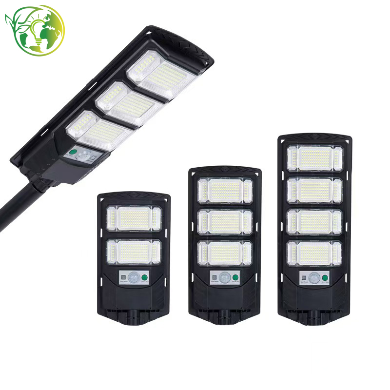 Smart Solar Street Light with Remote Control 120W for Parking Lots
