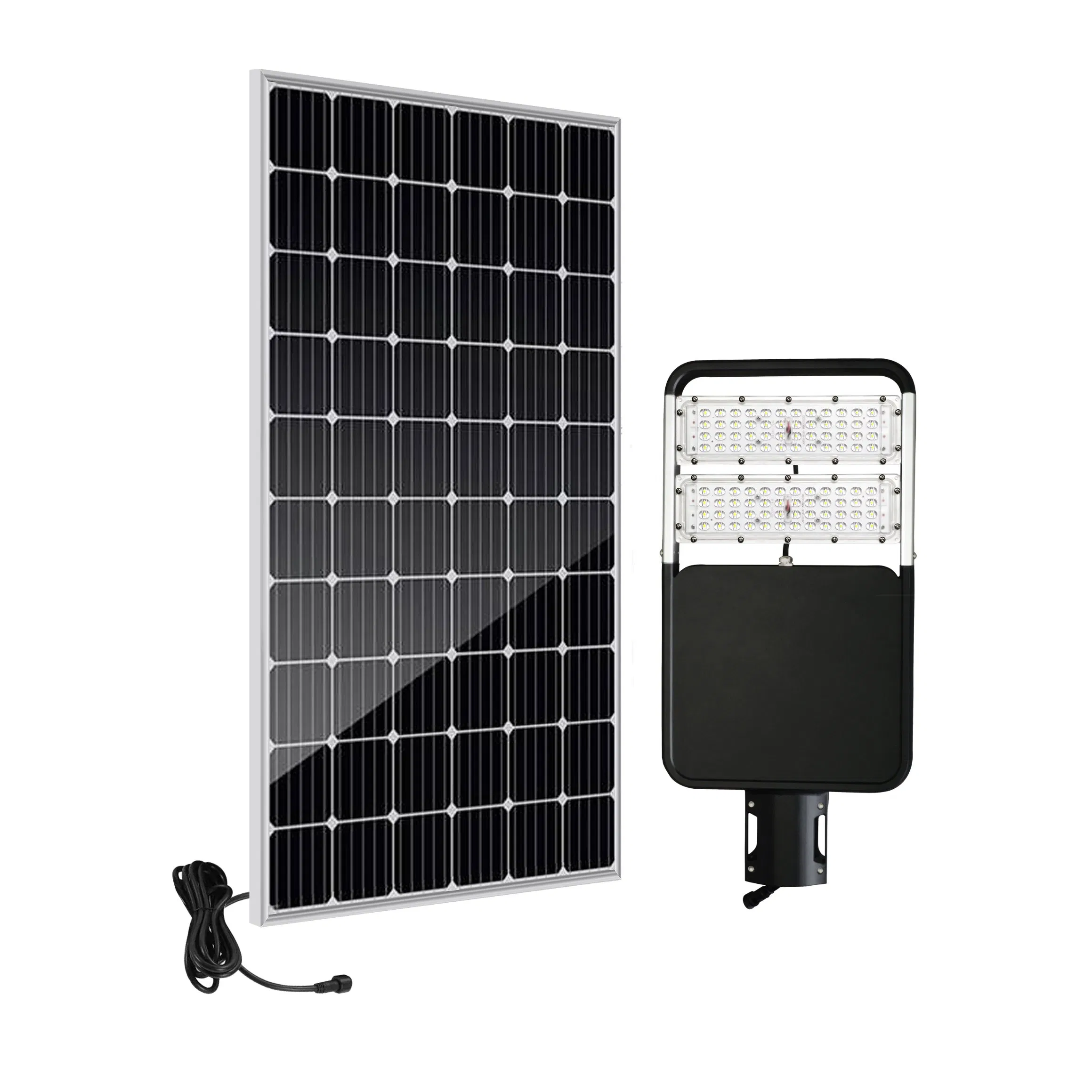 Premium All-in-One Aluminum Alloy Smart Adjustable High-Efficiency Solar Street Lights for Parking Lot Road Lighting