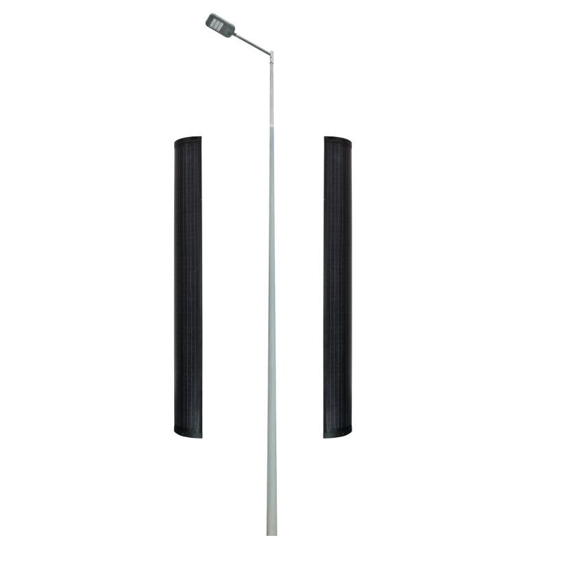 30-50W Vertical Solar Tube High Lumen Solar Pole Street Light for Dusty Area