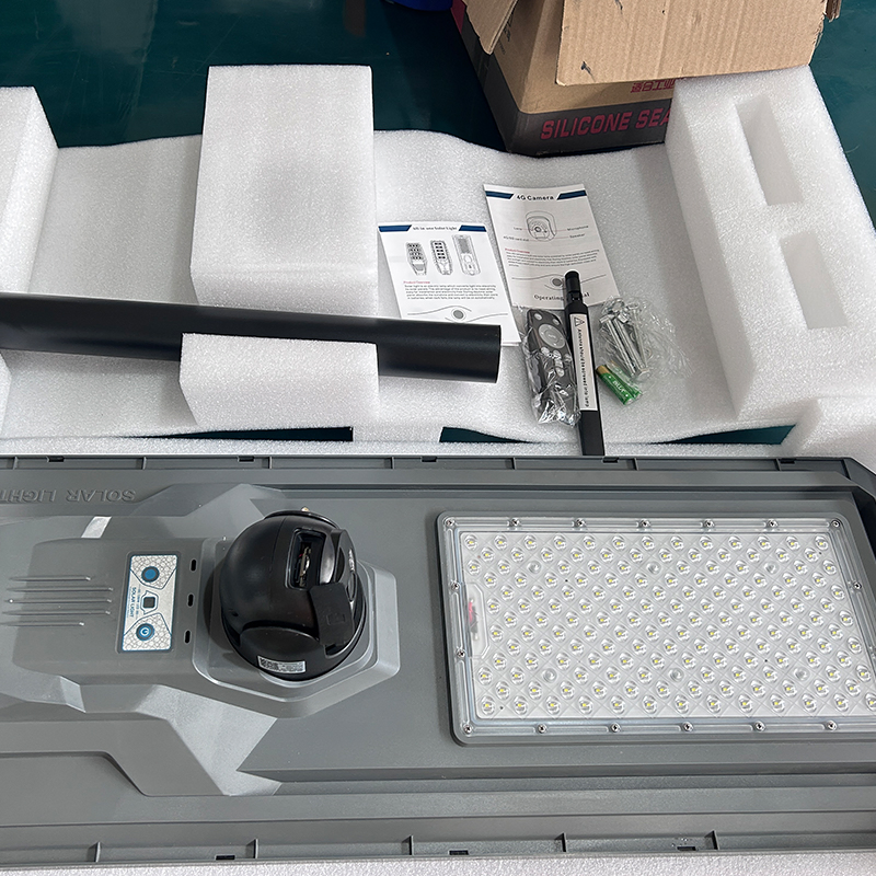 Solar Street Outdoor Light with CCTV Security IP Camera Wireless