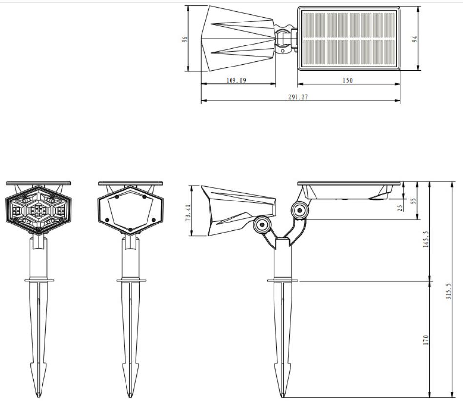Outdoor Yard Landscape Solar Lighting Spotlight