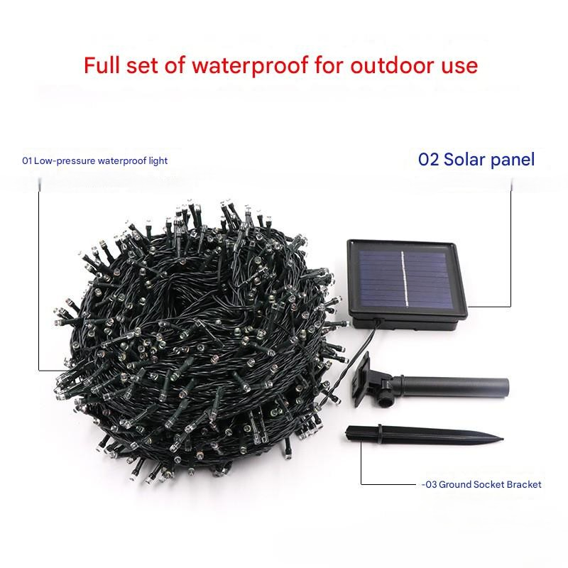 LED Solar Light Multiple LED Dimming Solar Light Strings Outdoor Party Camping Lights Festive Atmosphere Lights