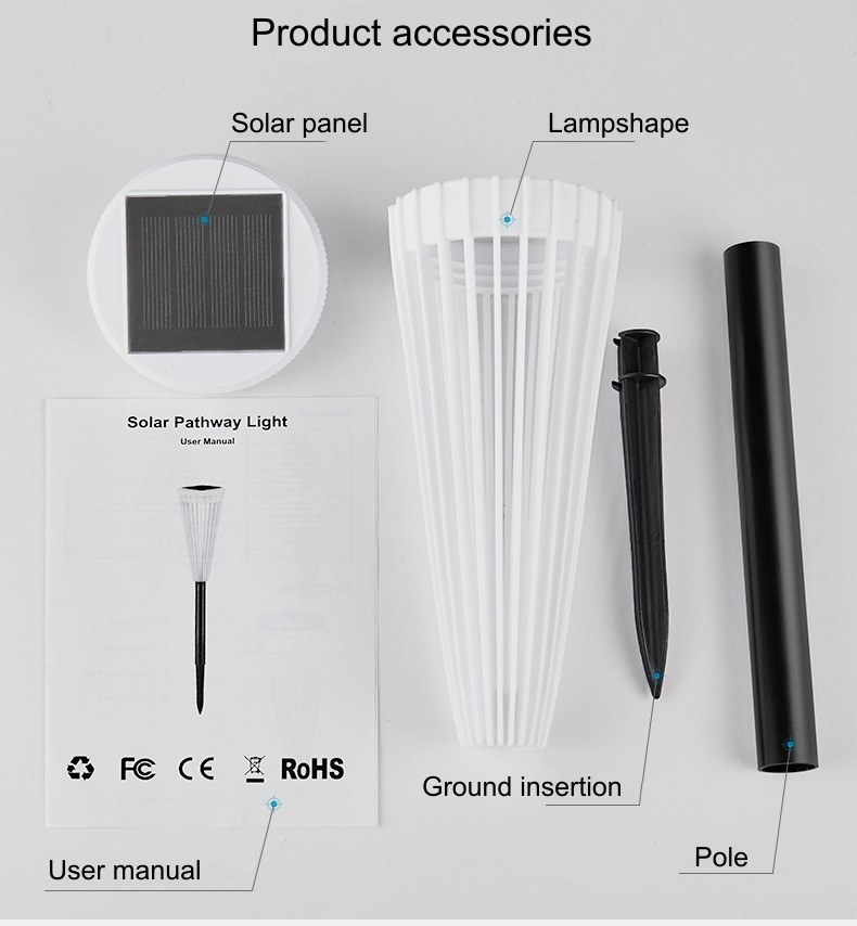 LED Solar Bulb Lawn Lamp Garden Light Ground Lawn Lamp Outdoor Waterproof Decoration Light for Path Yard Landscape