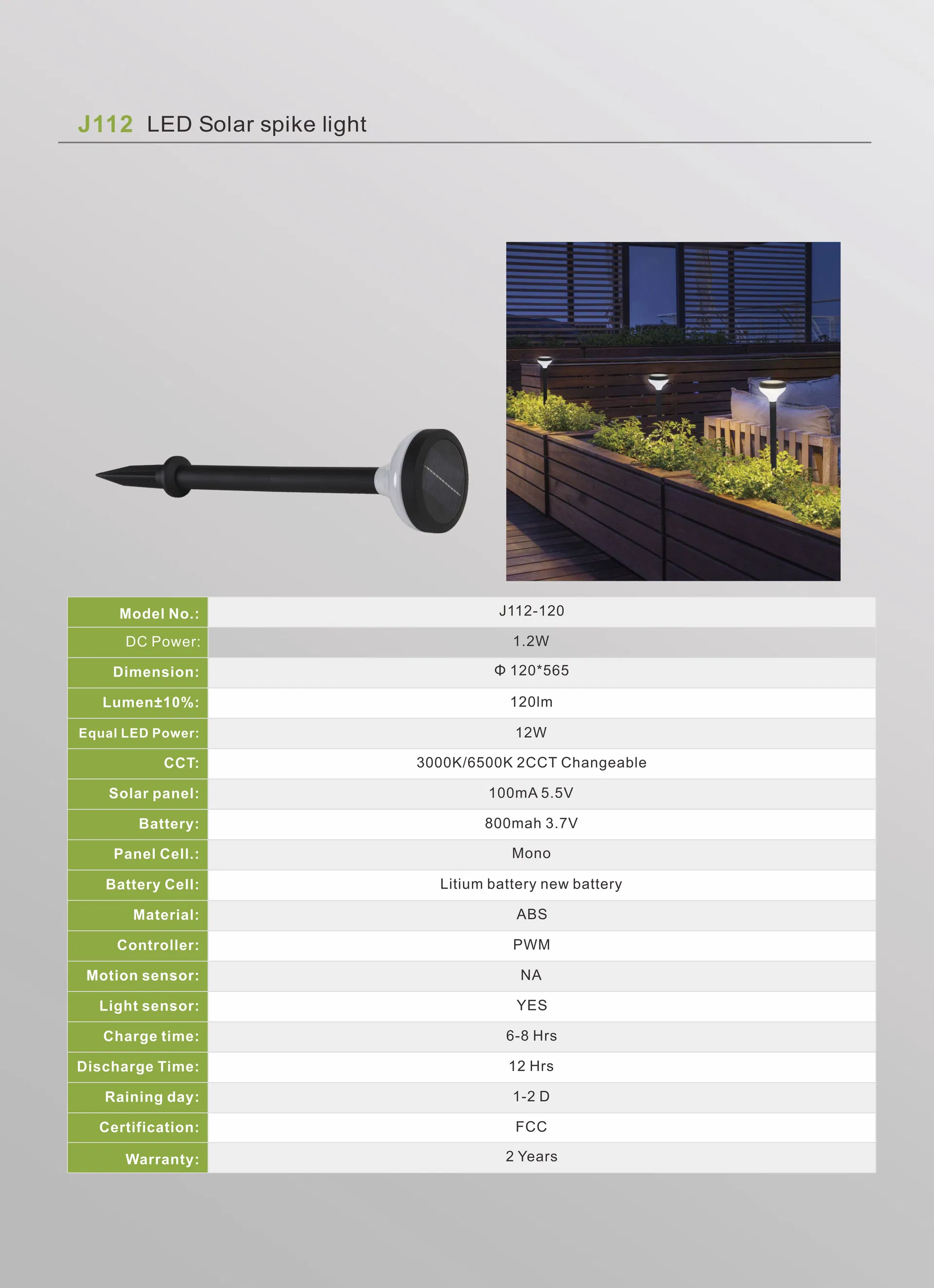 Solar Powered LED Garden Spike Light