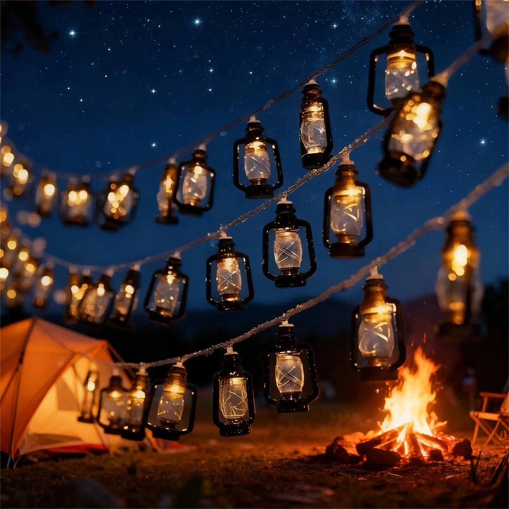 Solar Panel Festoon String Light for Outdoor Indoor Decoration