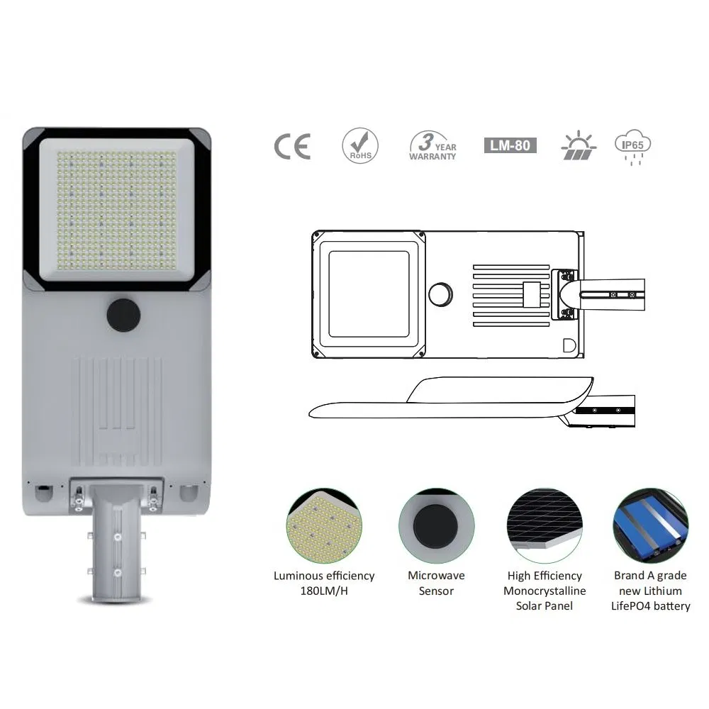 Cost-Effective Factory Price Split Lamp Post LED Solar Powered Street Light Lampadaire Solaire