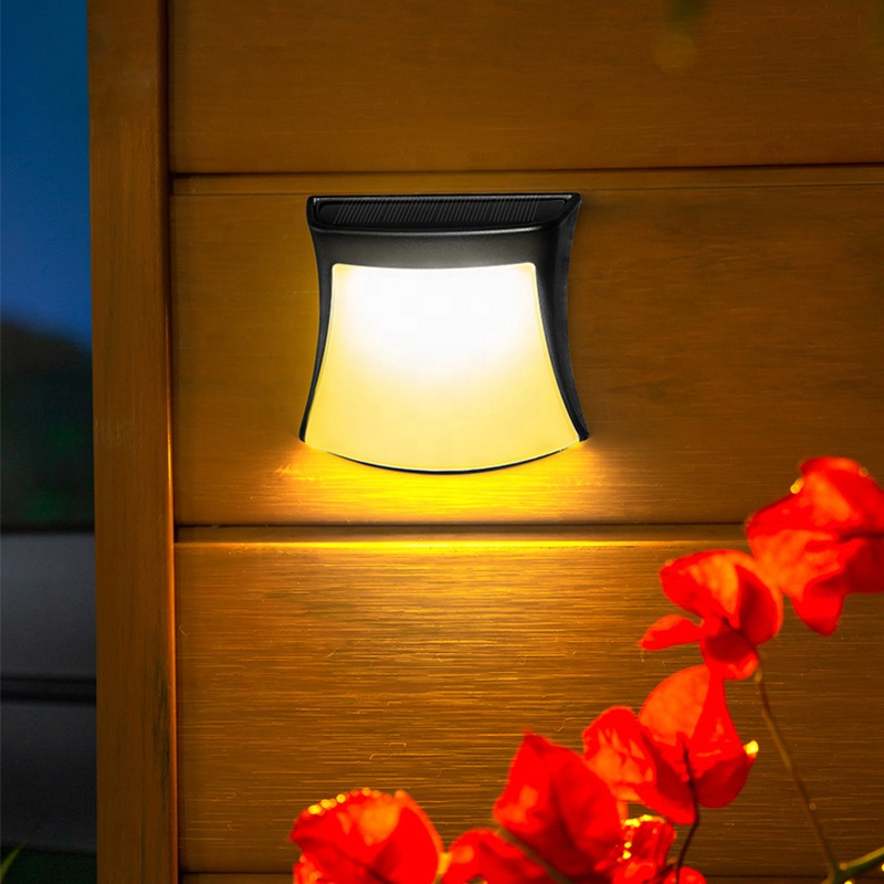 LED Solar Light Outdoor Garden Square Wall Lamp Light Sensor IP65 Waterproof Courtyard Balcony Fence Post Decoration Lamp