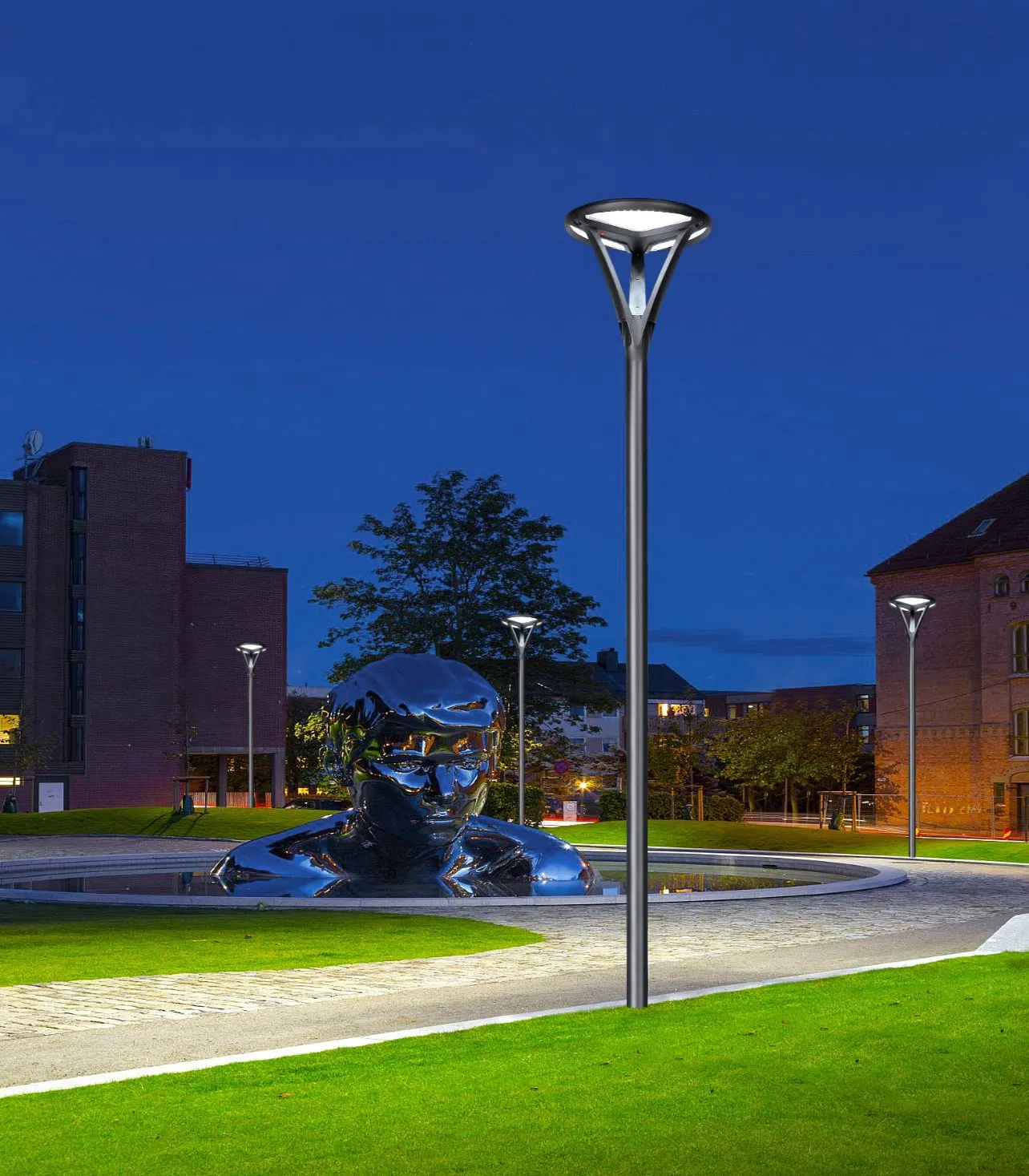 Popular Design Round UFO Solar Garden Light 40W Aluminum IP65 for Landscape