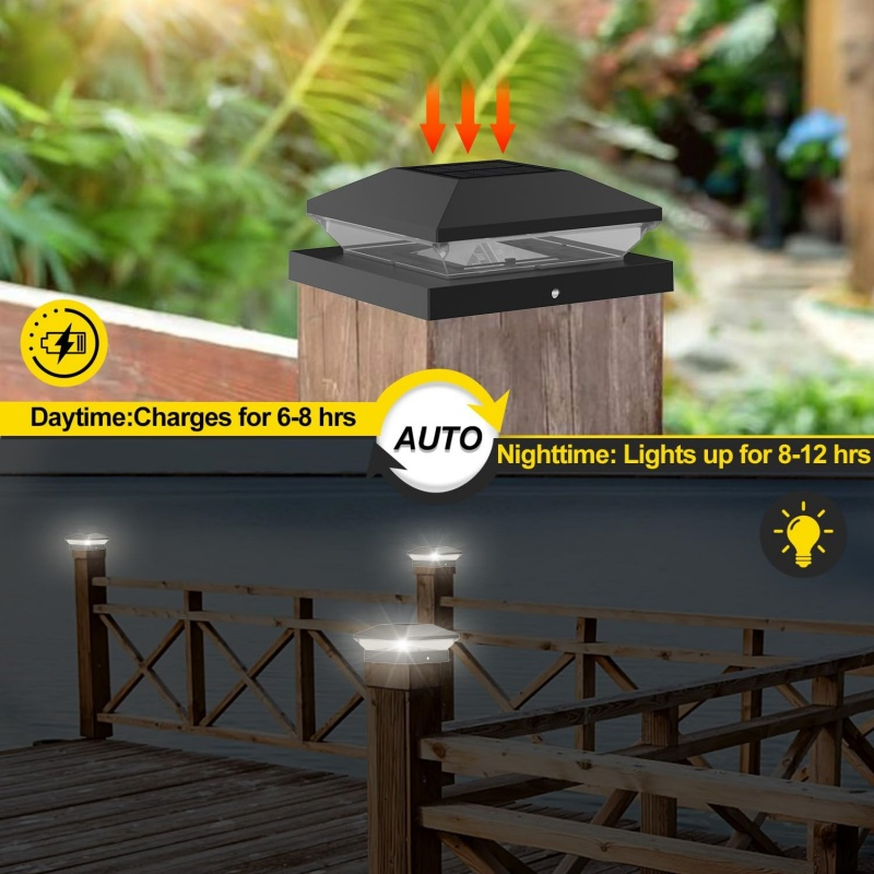 Solar Decorative Garden Waterproof Post Cap Light