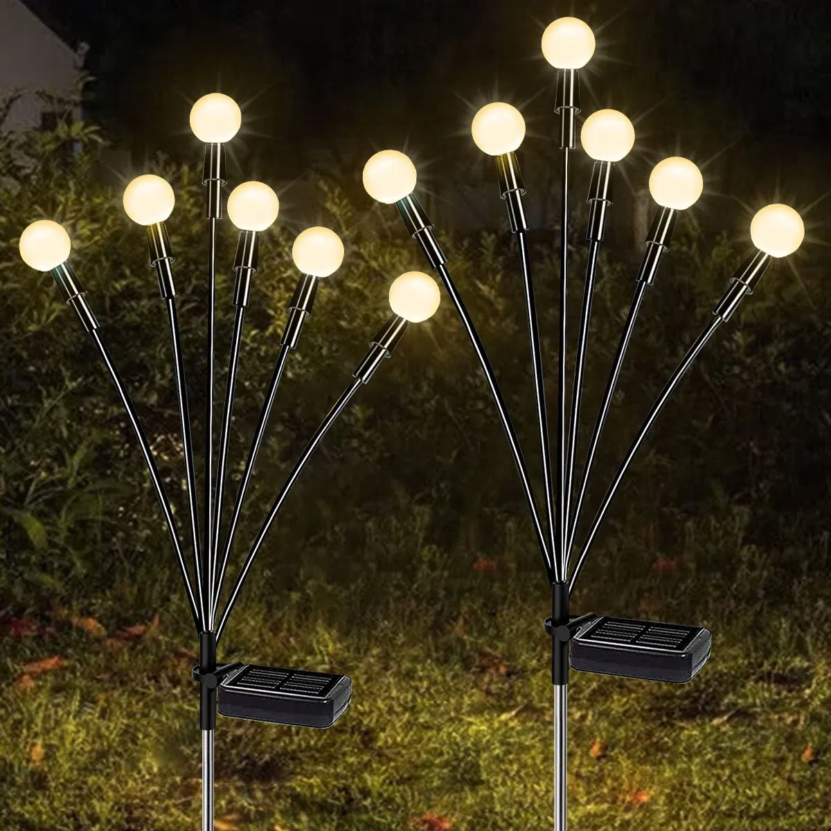 Decorative LED Solar Garden Decorative Lights Powered Firefly Lamp Starburst Swaying Light