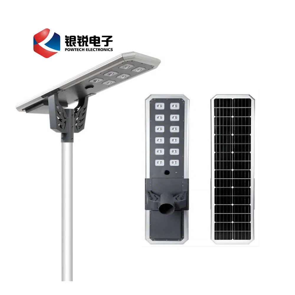 New Modern High Lumen Outdoor Waterproof Integrated Aluminum 30W 40W 60W 80W 100W LED All in One Solar Street Light