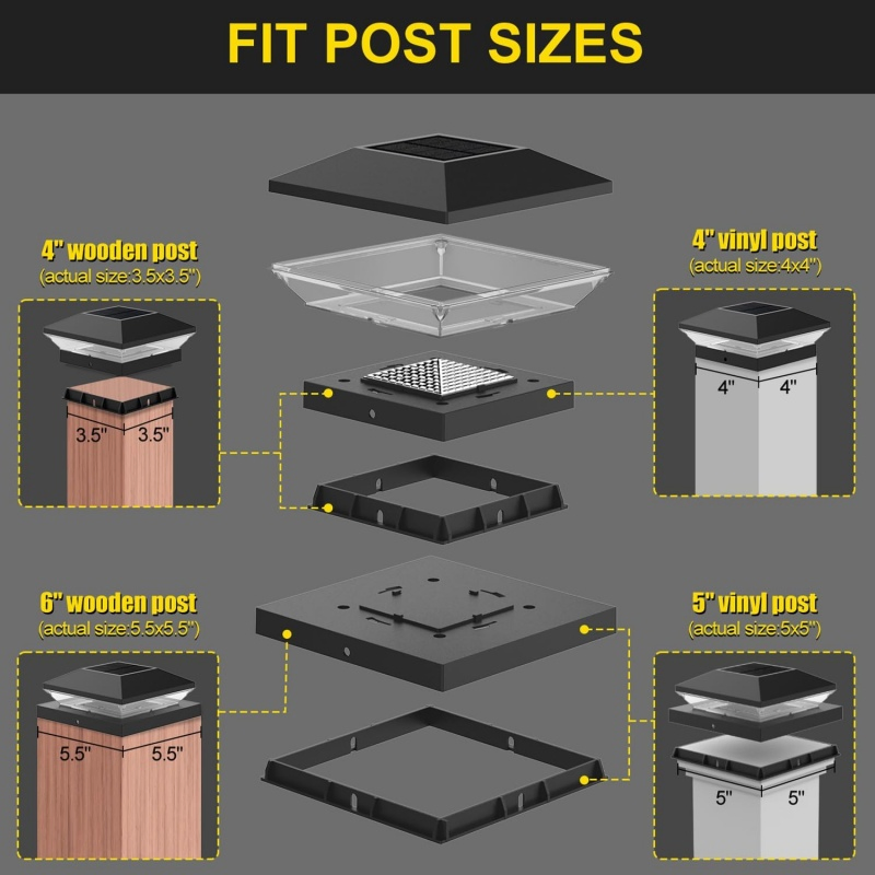 Solar Decorative Garden Waterproof Post Cap Light