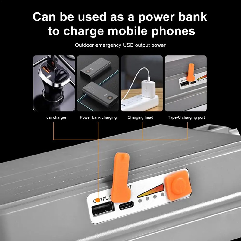 Original Rechargeable Portable LED Reflector Spotlight with Magnet Strong Light Camping Tent Lamp Solar Flood Light Outdoor