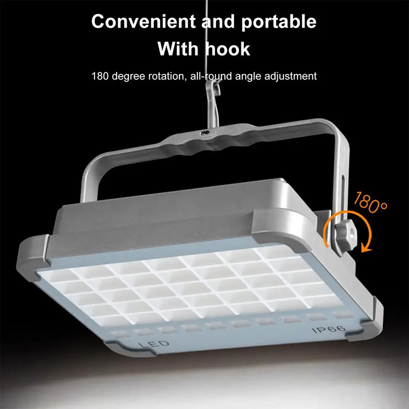 Original Rechargeable Portable LED Reflector Spotlight with Magnet Strong Light Camping Tent Lamp Solar Flood Light Outdoor