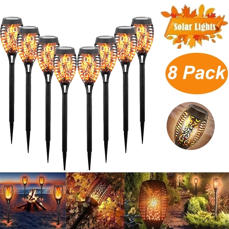 12 LED Solar Garden Light Flickering LED Landscape Light IP65 Waterproof Lawn Lamp Path Lighting Solar Outdoor Light