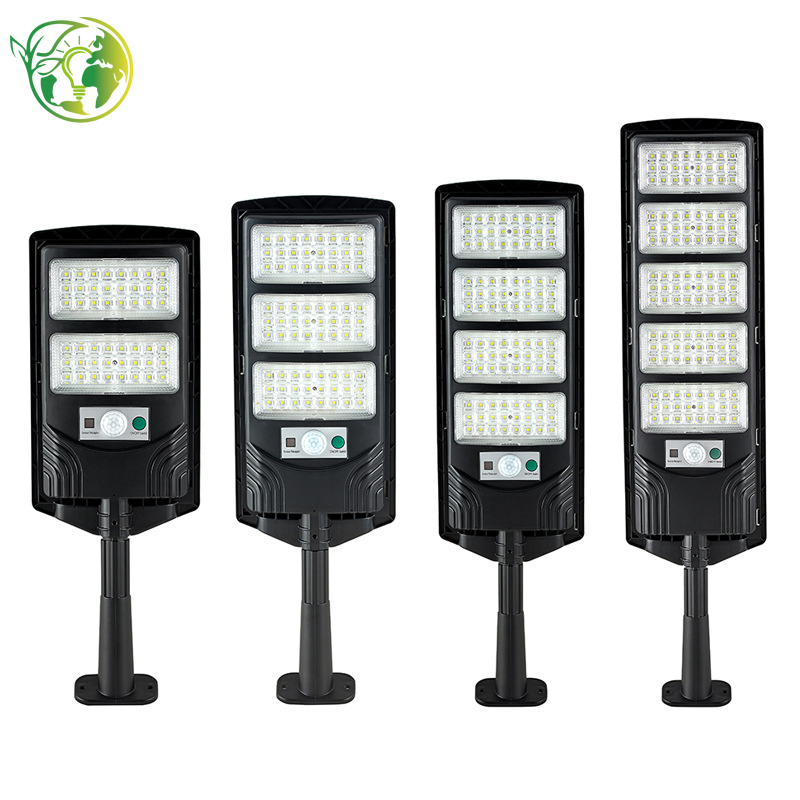 Smart Solar Street Light with Remote Control 120W for Parking Lots