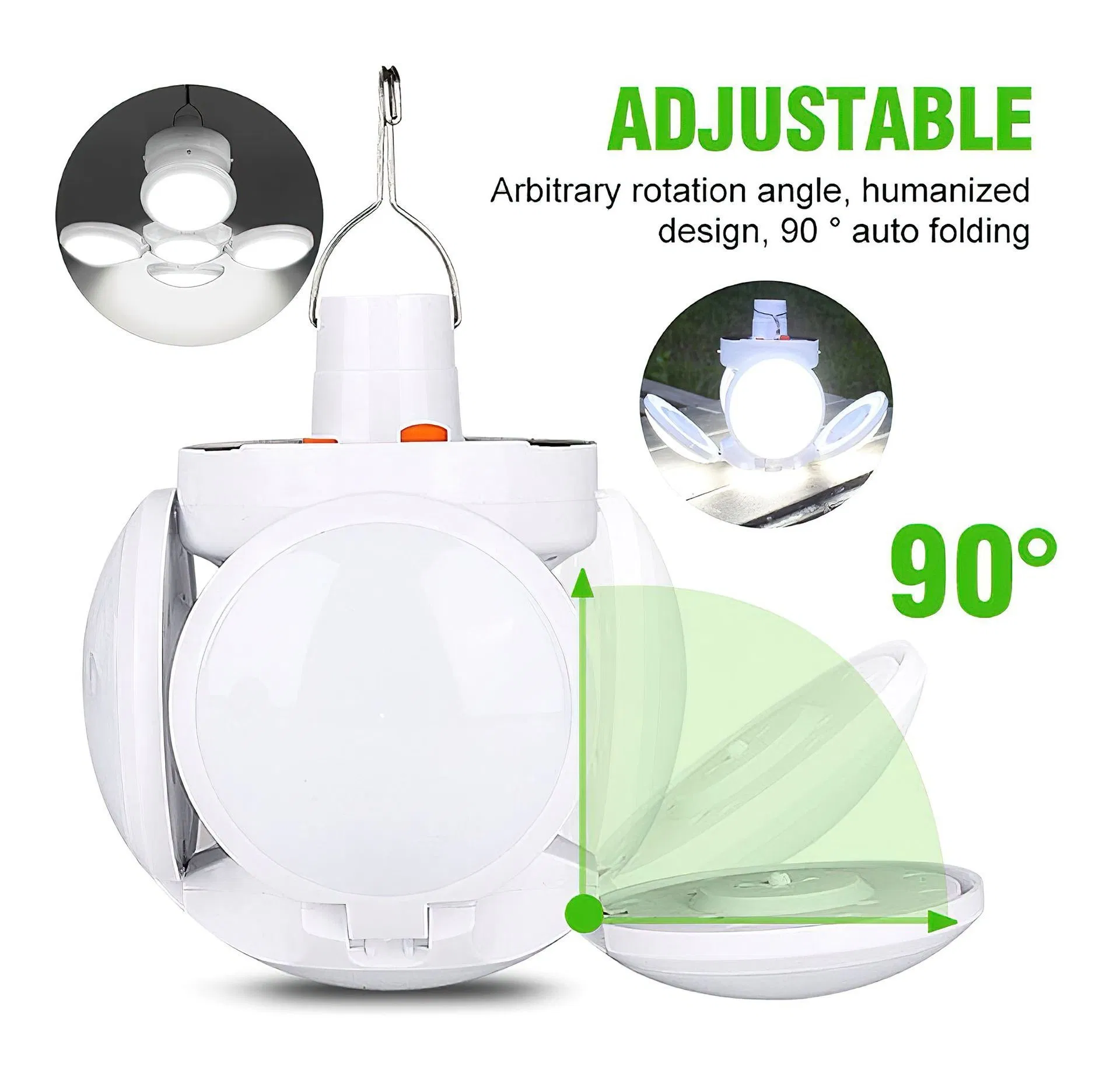 5V LED High Brightness Soccer Light Hanging Folding Camping Light Solar Folding Soccer Light