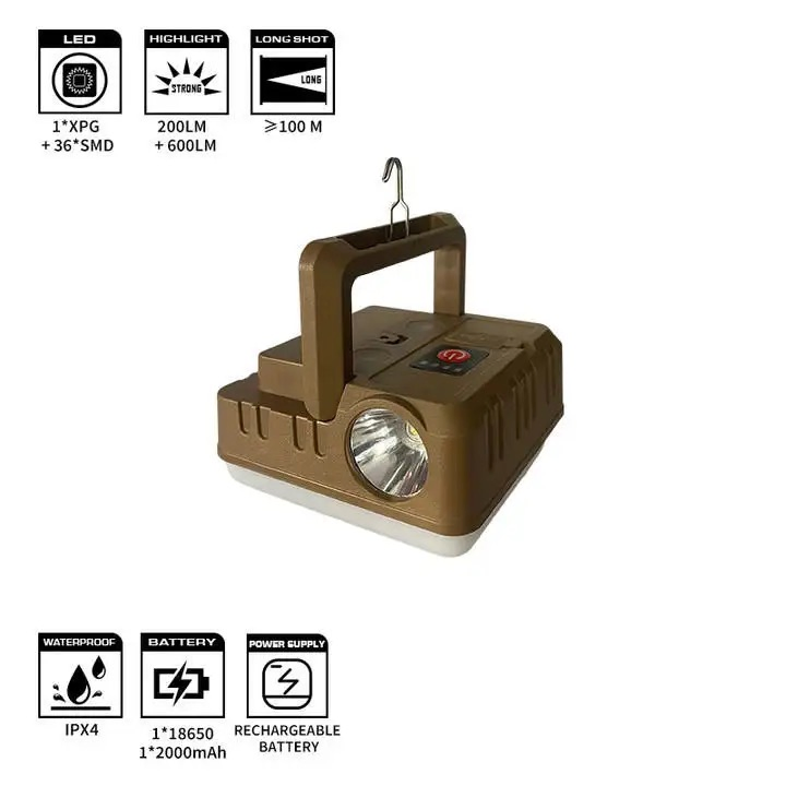 Camping Tent LED Lighting Lantern Camping Light Solar Camping Light with Output Powerbank Function