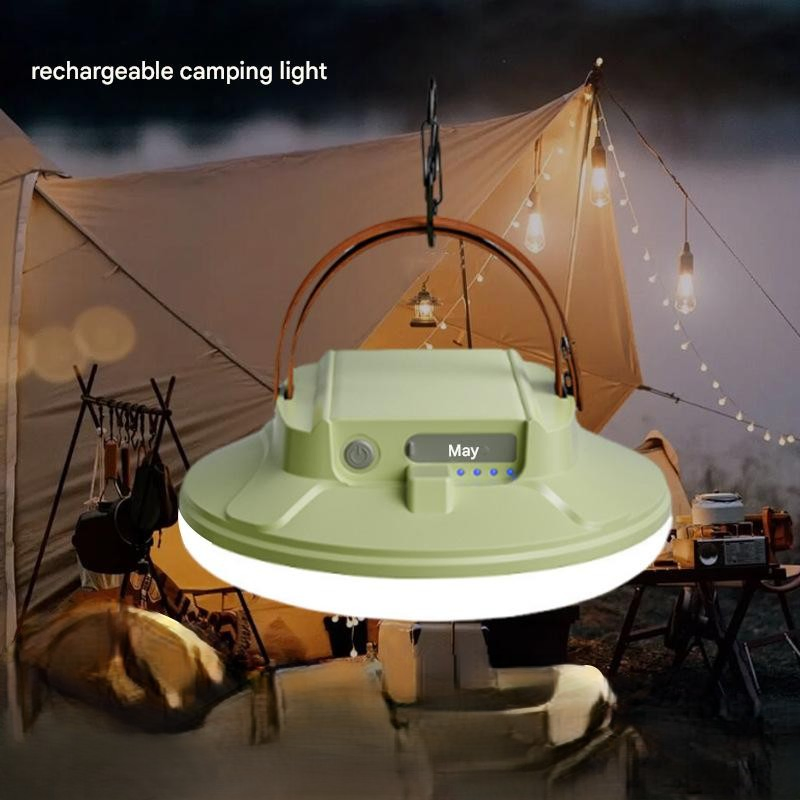 Solar Camping Light Rechargeable Emergency Light Holder Hook Design for Outdoor Hiking and Camping 5-Speed Dimming Mode
