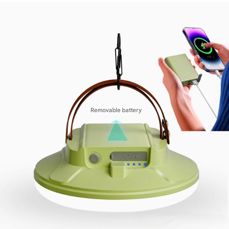 Solar Camping Light Rechargeable Emergency Light Holder Hook Design for Outdoor Hiking and Camping 5-Speed Dimming Mode