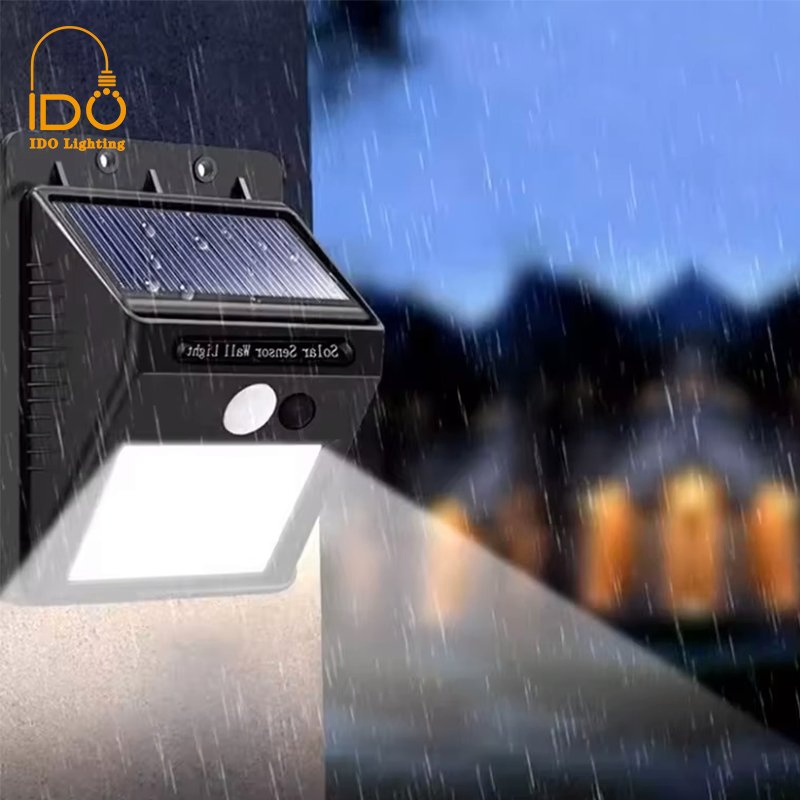 Waterproof Motion Sensor Solar Wall Light, Warm/Cool White Dual Option