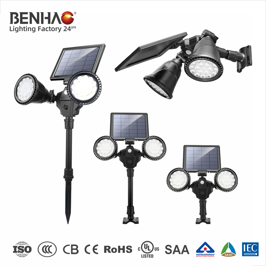 3-in-1 Solar Spike Light (Spotlight+Path Light+Mosquito Repellent) 5W 2500mAh for Patio Camping