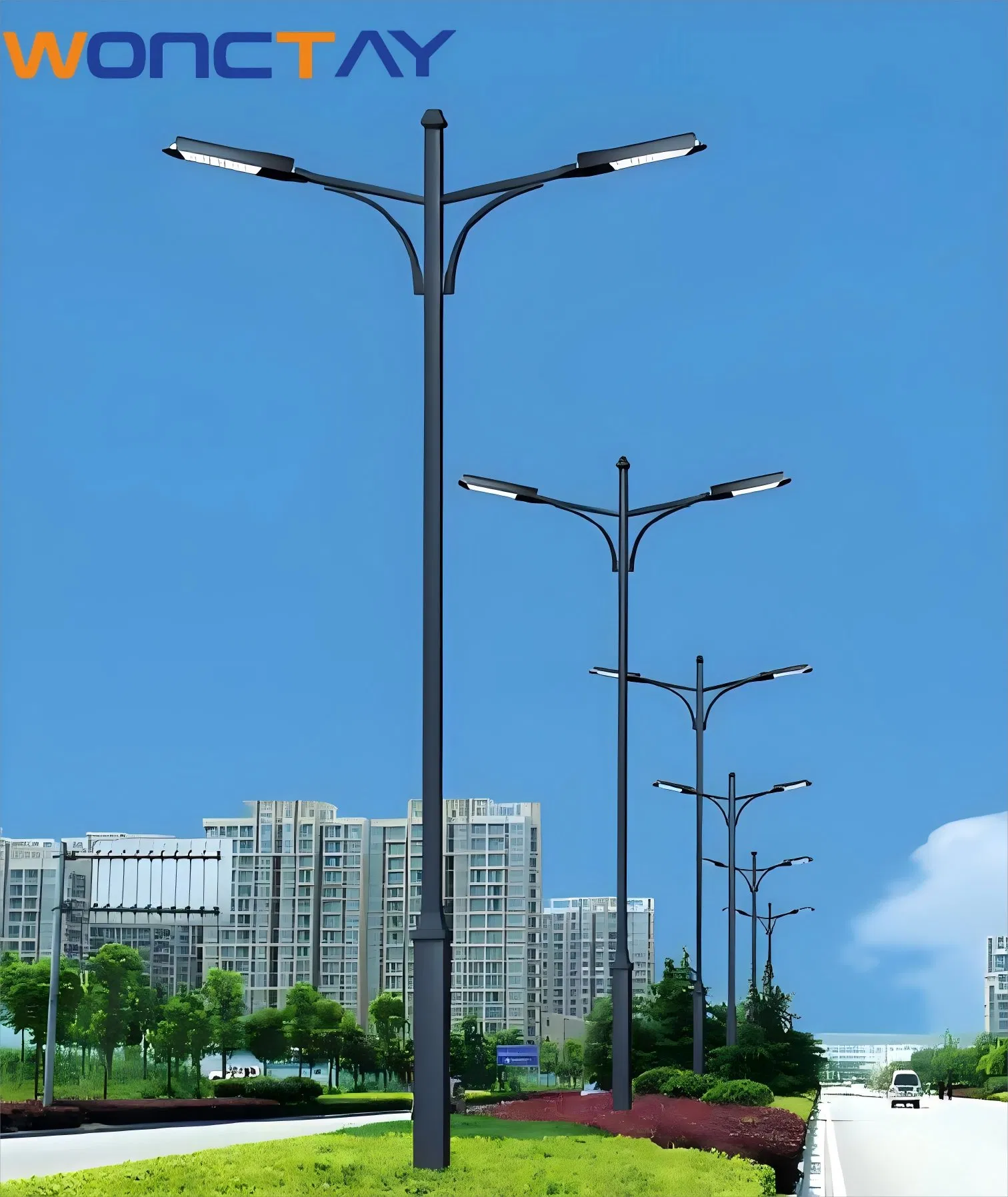 Wonctay Outdoor Lamp Garden Lighting LED Source 3-12m Garden Solar Post Light Solar Lamp Post