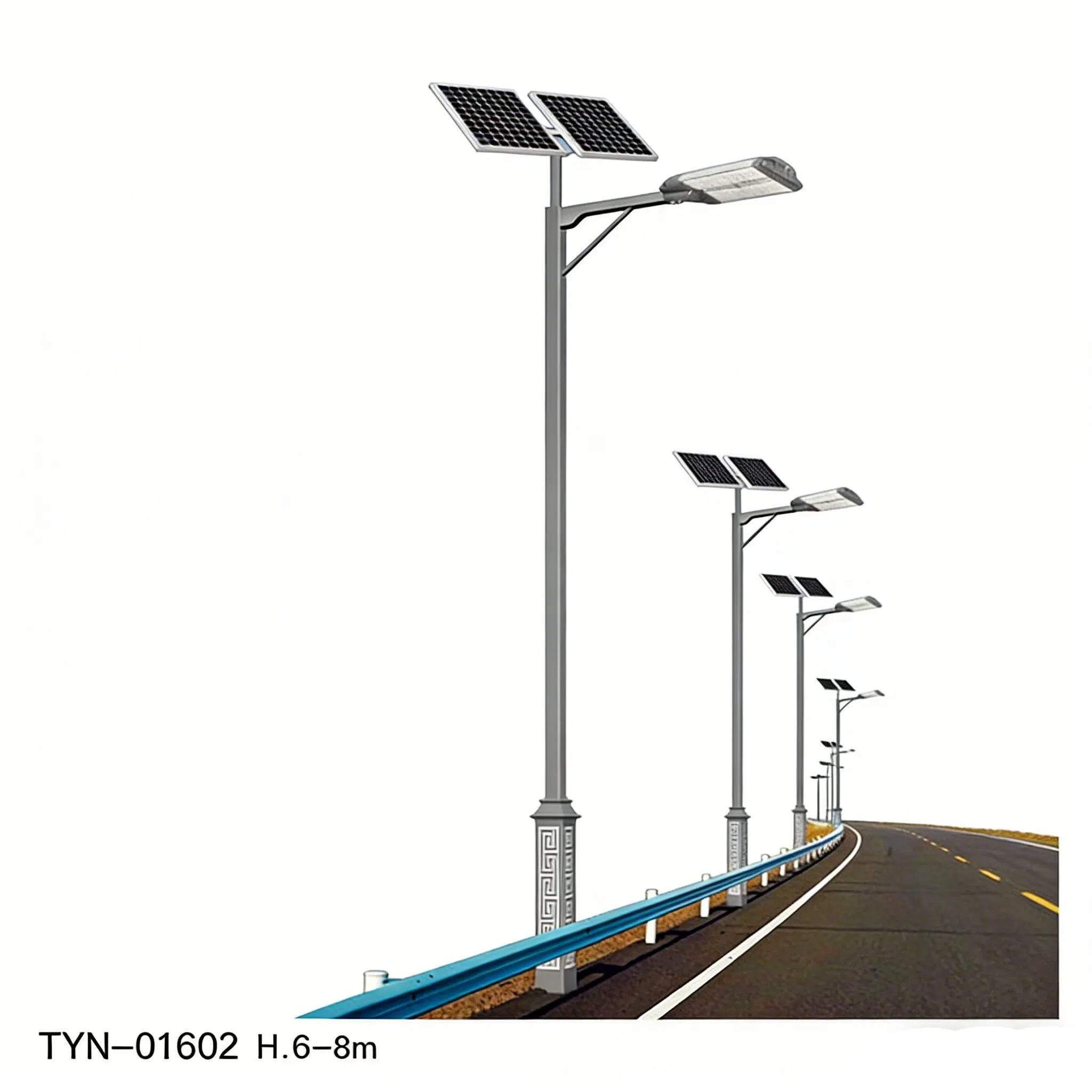 Solar Power Post Split Solar LED Street Light for Pathway