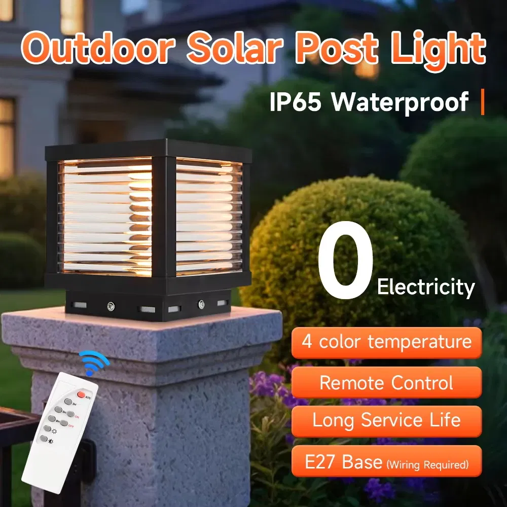 Solar LED Post Pillar Gate Lamp 4