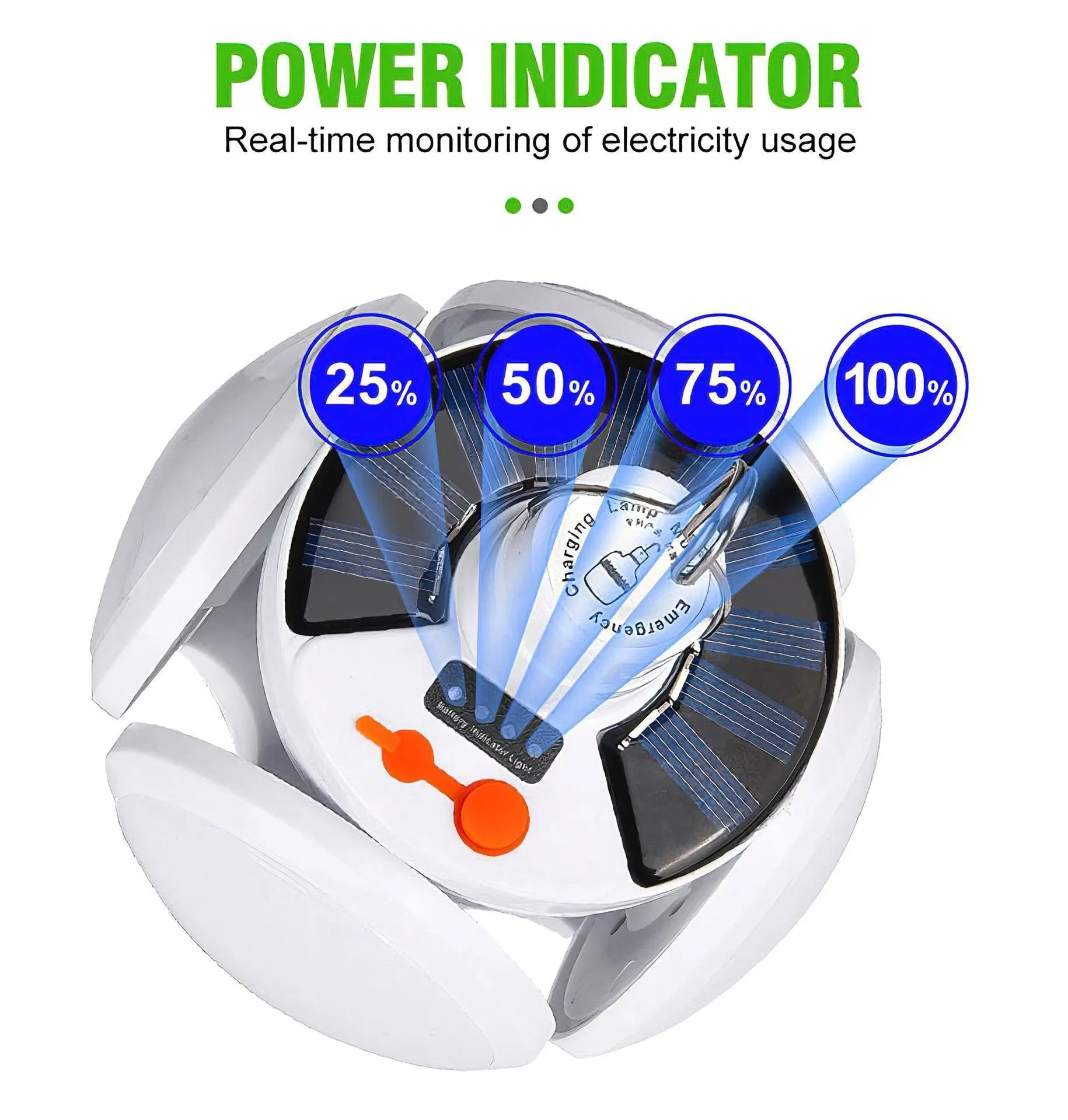 5V LED High Brightness Soccer Light Hanging Folding Camping Light Solar Folding Soccer Light