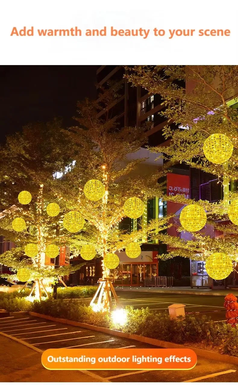 Solar LED Rattan Ball 4