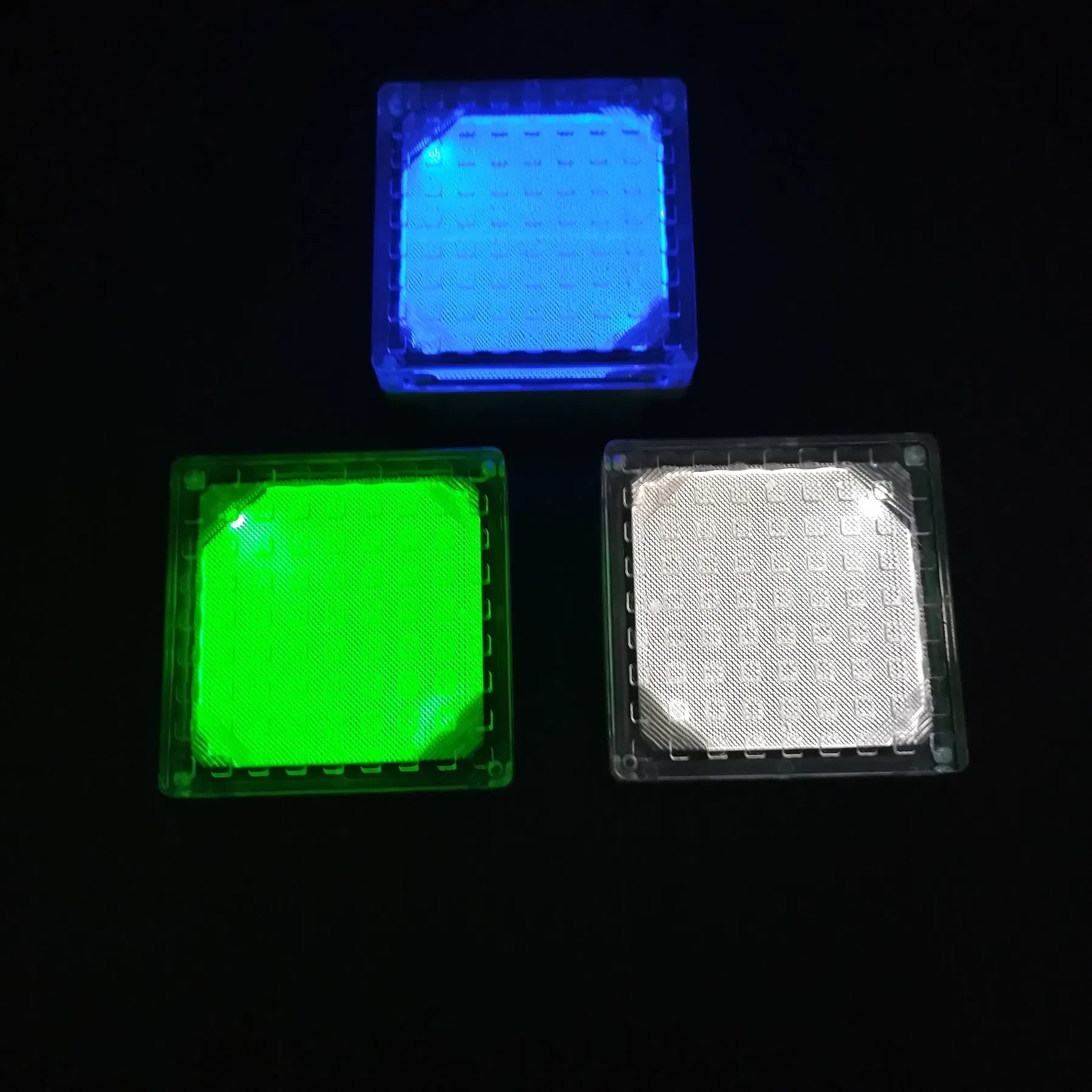 Outdoor Garden Solar Glass Brick Light Waterproof LED Square Solar Ice Floor Tile Buried Light Ice Cube Rocks Garden Light