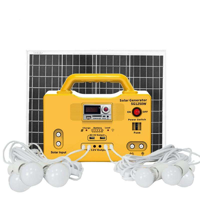 Portable Solar Camping Light with FM Radio LED 5V 12V Output