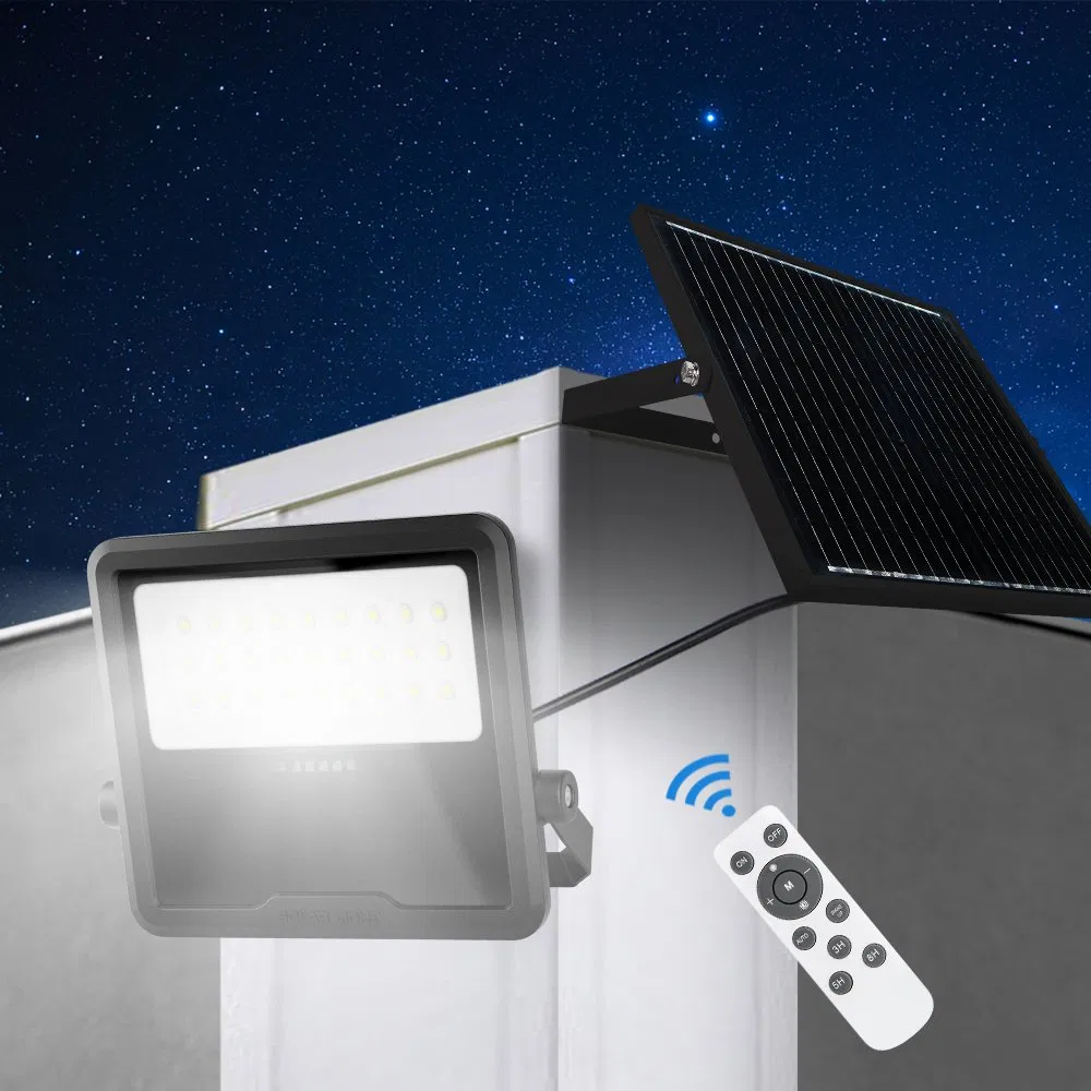 Security Camping Outdoor Waterproof IP65 Stadium Portable Slim Aluminum LED Solar Flood Light 50W 100W 200W 300W