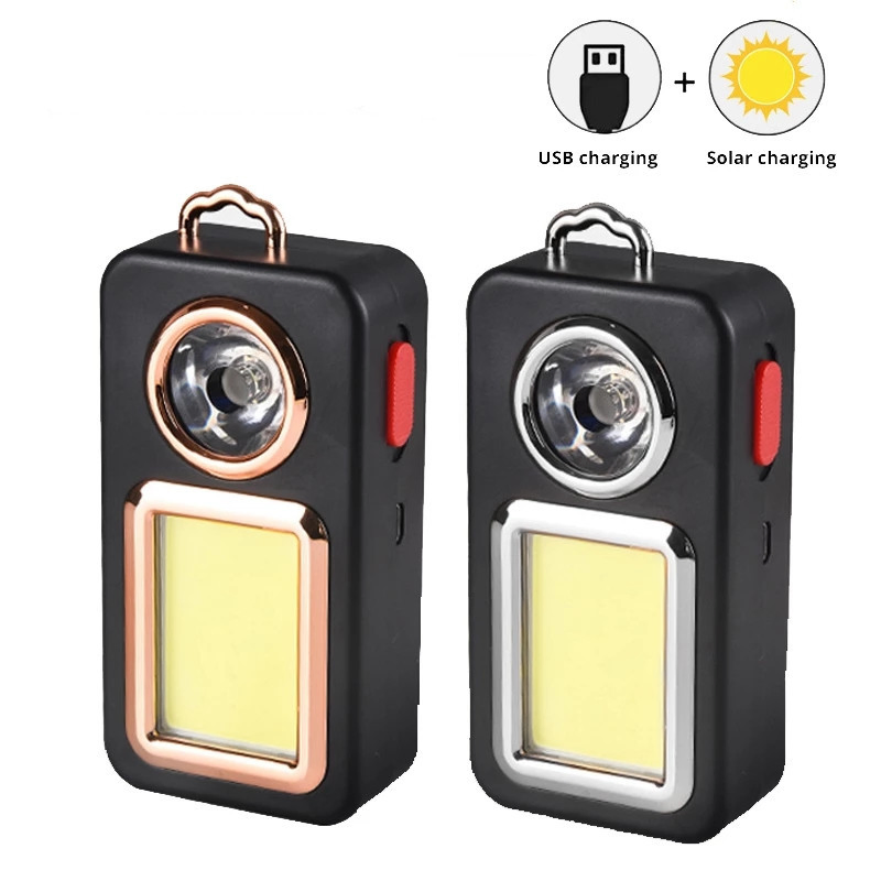 LED Outdoor USB Rechargeable Camping Light Solar Multifunctional Work Light Portable Flashlight