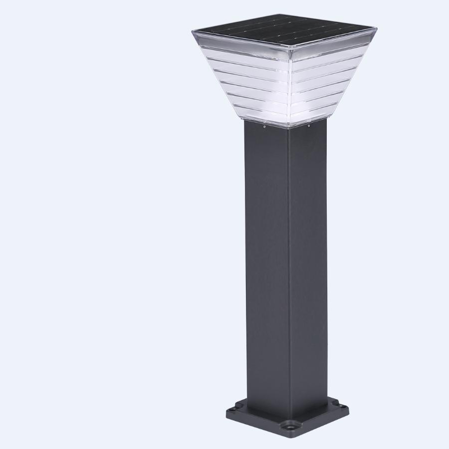 Both 3000K 6000K Waterproof IP65 Garden Solar Lights Decorative Solar Bollard Lamp with Smart LED Light Lamp