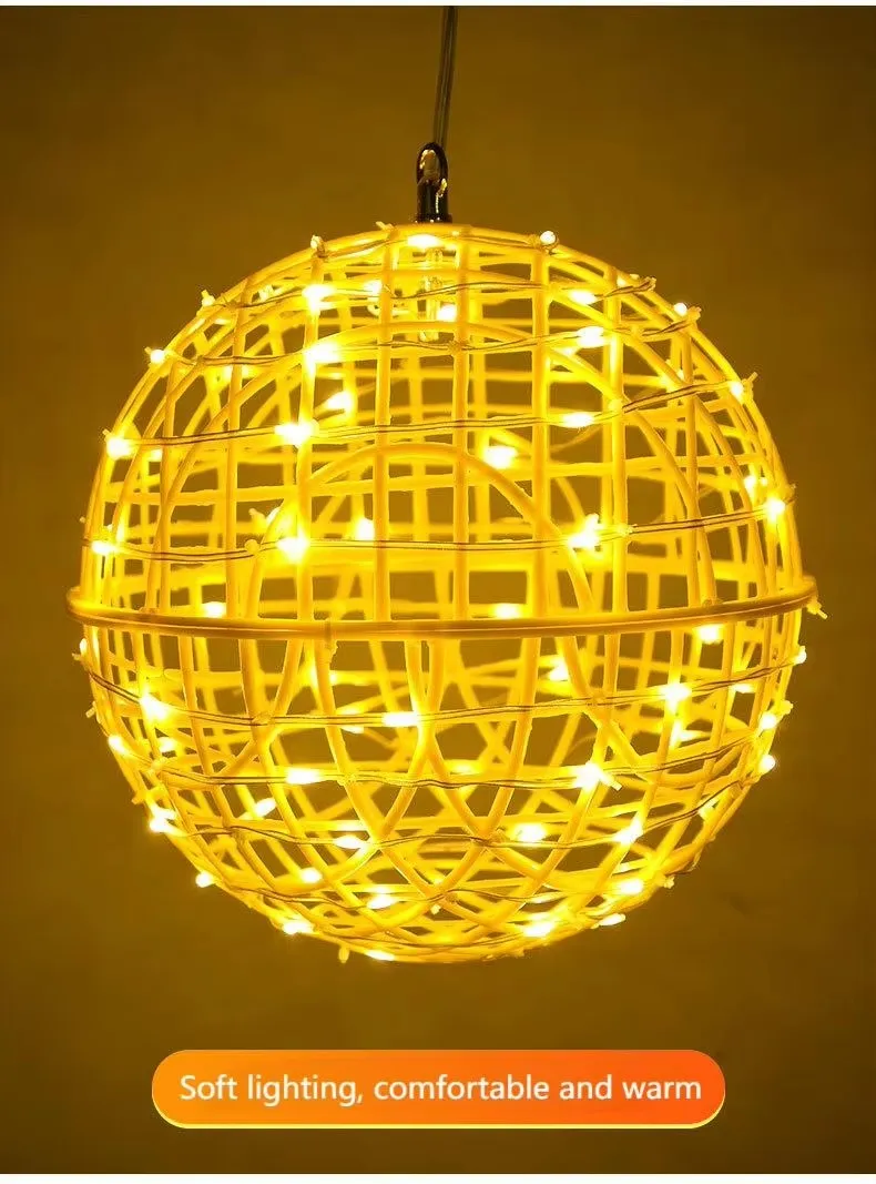Solar LED Rattan Ball 5
