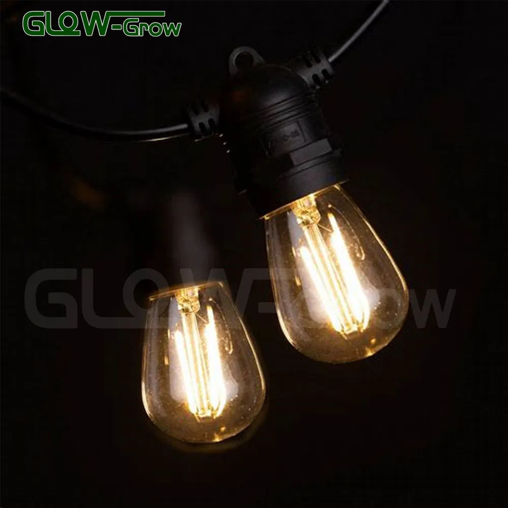 Waterproof Solar Powered Bulb String Lights for Garden Decoration