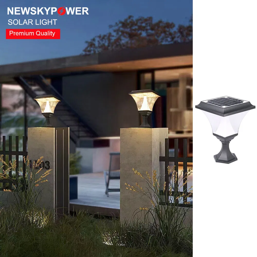 New Upgrade Decoration Post Lights Garden Landscape Lamp Outdoor Solar Pillar Light