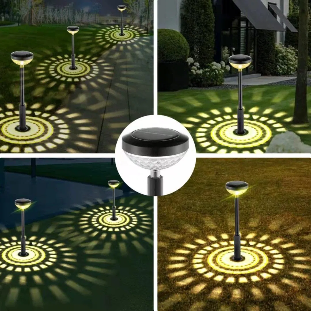 Wholesale High-Quality New Solar Outdoor RGB Color Changing Landscape Lighting Warm Light Channel Lawn Decorative Garden Lights