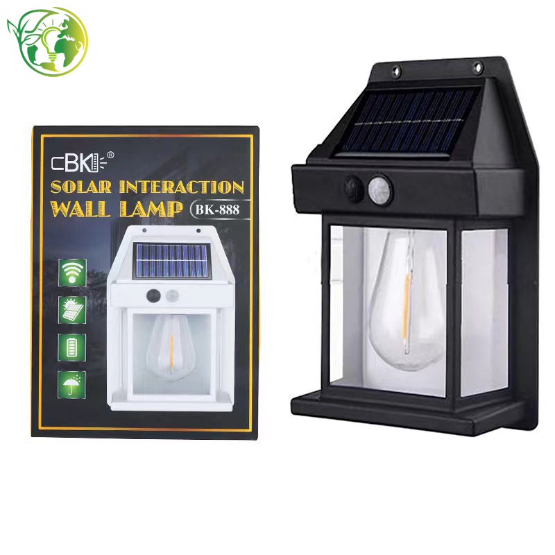Frosted-Lens Solar Wall Light for Restaurant Terraces with Soft Light Output