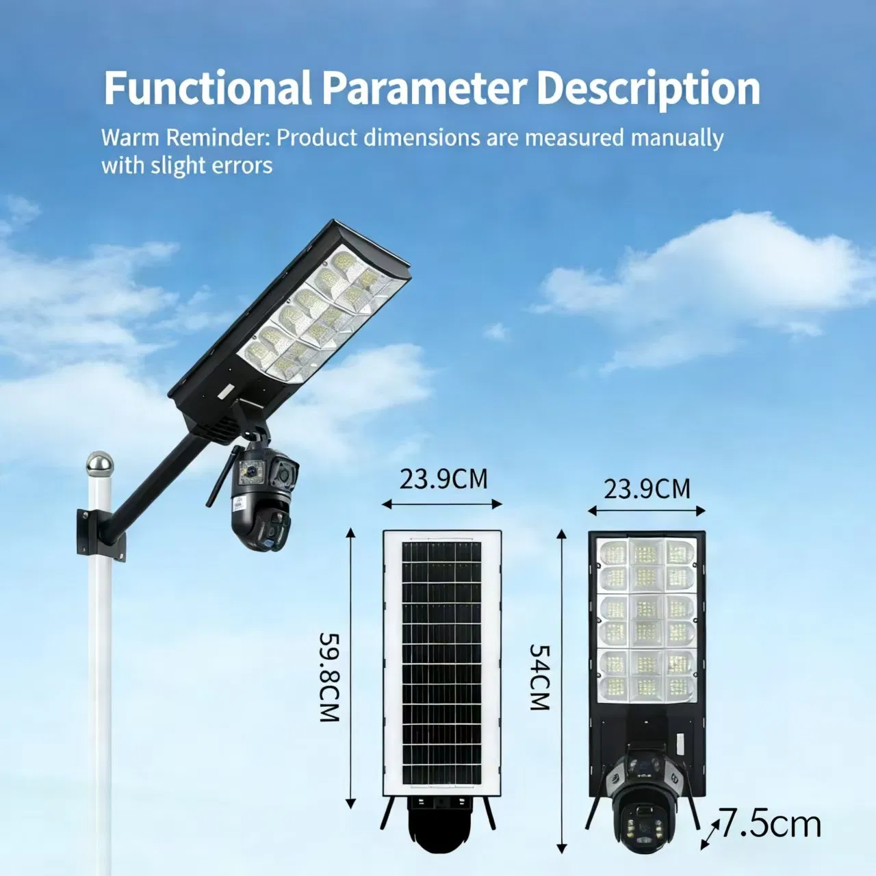 Advanced Solar Street Lights with Integrated Security Cameras