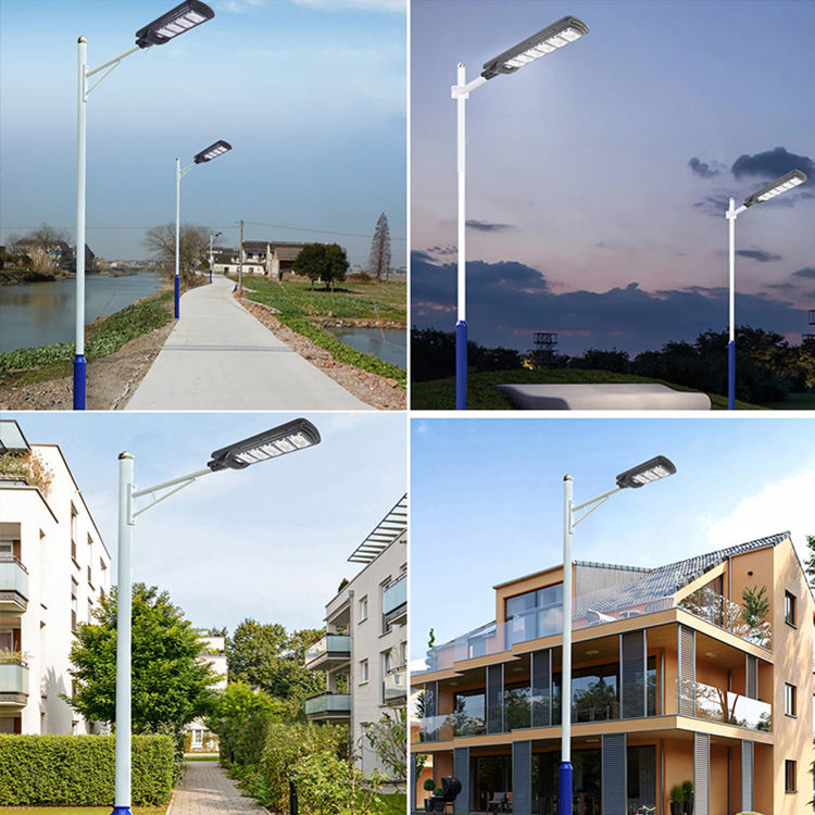 ABS Plastic IP65 Waterproof Outdoor 50W 100W 150W 200W 250W 300W Integrated All in One LED Solar Street Light with Motion Radar Sensor for Garden Public Areas
