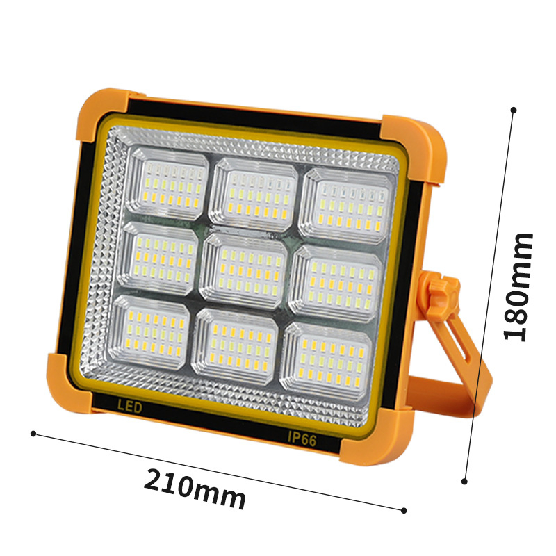Solar Waterproof Outdoor Portable Emergency USB Charging LED Camping Lamp High Power Courtyard Lights Floor Stand Flood Light