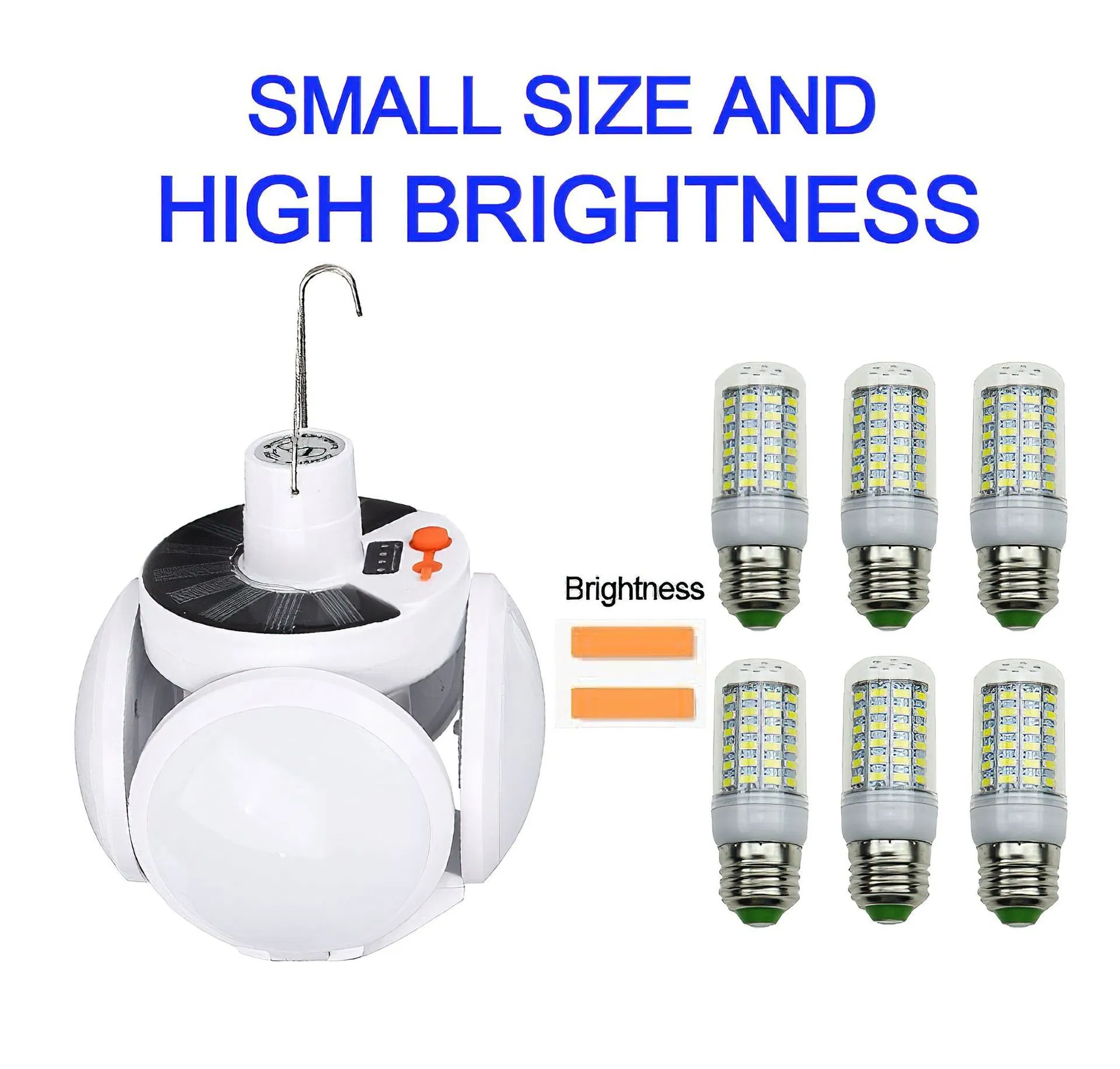 5V LED High Brightness Soccer Light Hanging Folding Camping Light Solar Folding Soccer Light