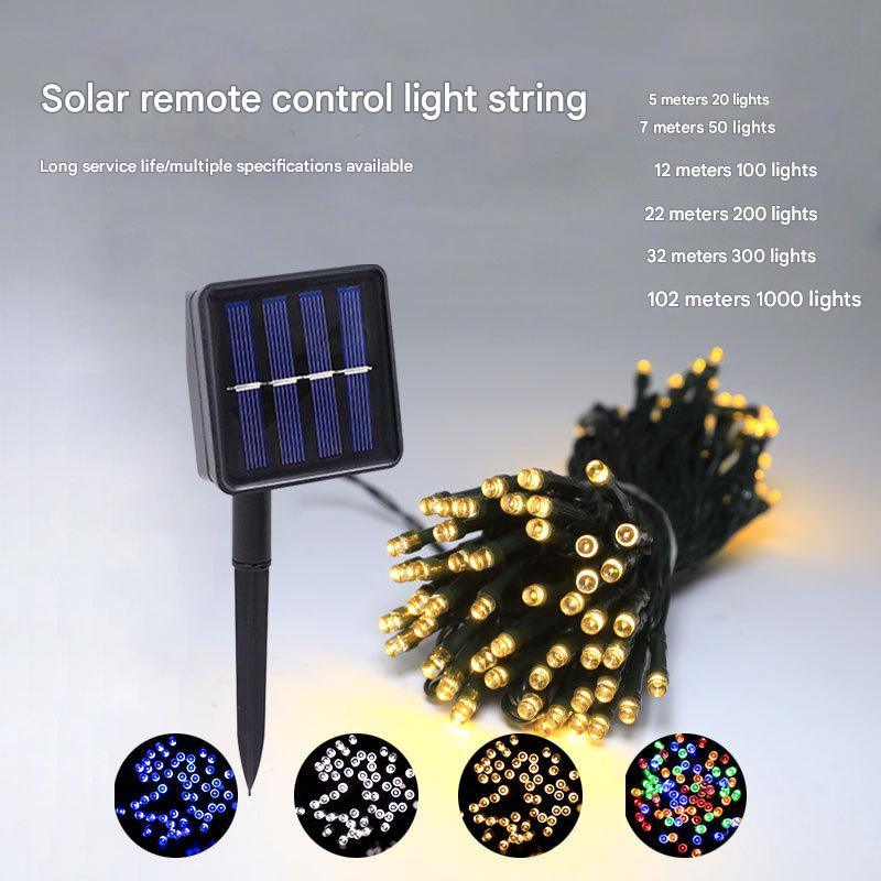 LED Solar Light Multiple LED Dimming Solar Light Strings Outdoor Party Camping Lights Festive Atmosphere Lights