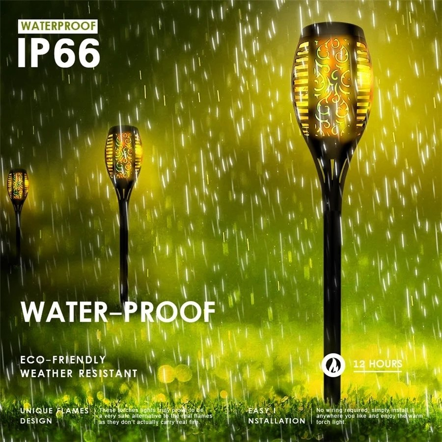 12 LED Solar Garden Light Flickering LED Landscape Light IP65 Waterproof Lawn Lamp Path Lighting Solar Outdoor Light