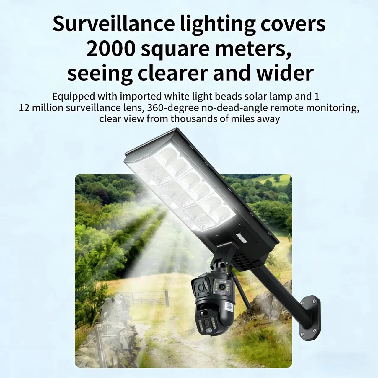 Advanced Solar Street Lights with Integrated Security Cameras